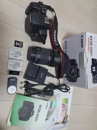 캐논 DSLR 카메라 EOS 650D 와 18-55 STM 세트